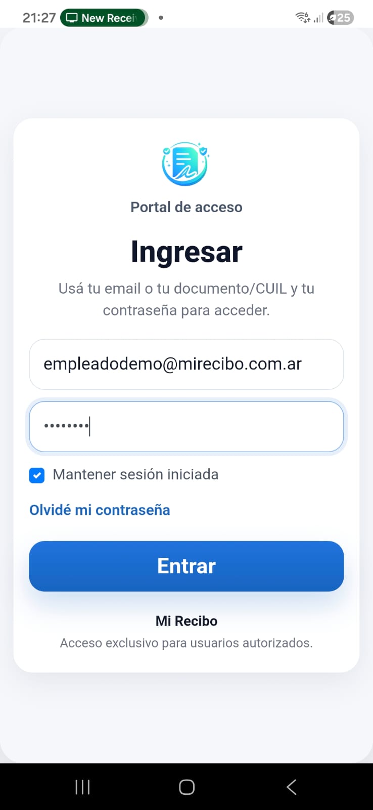 Portal de acceso