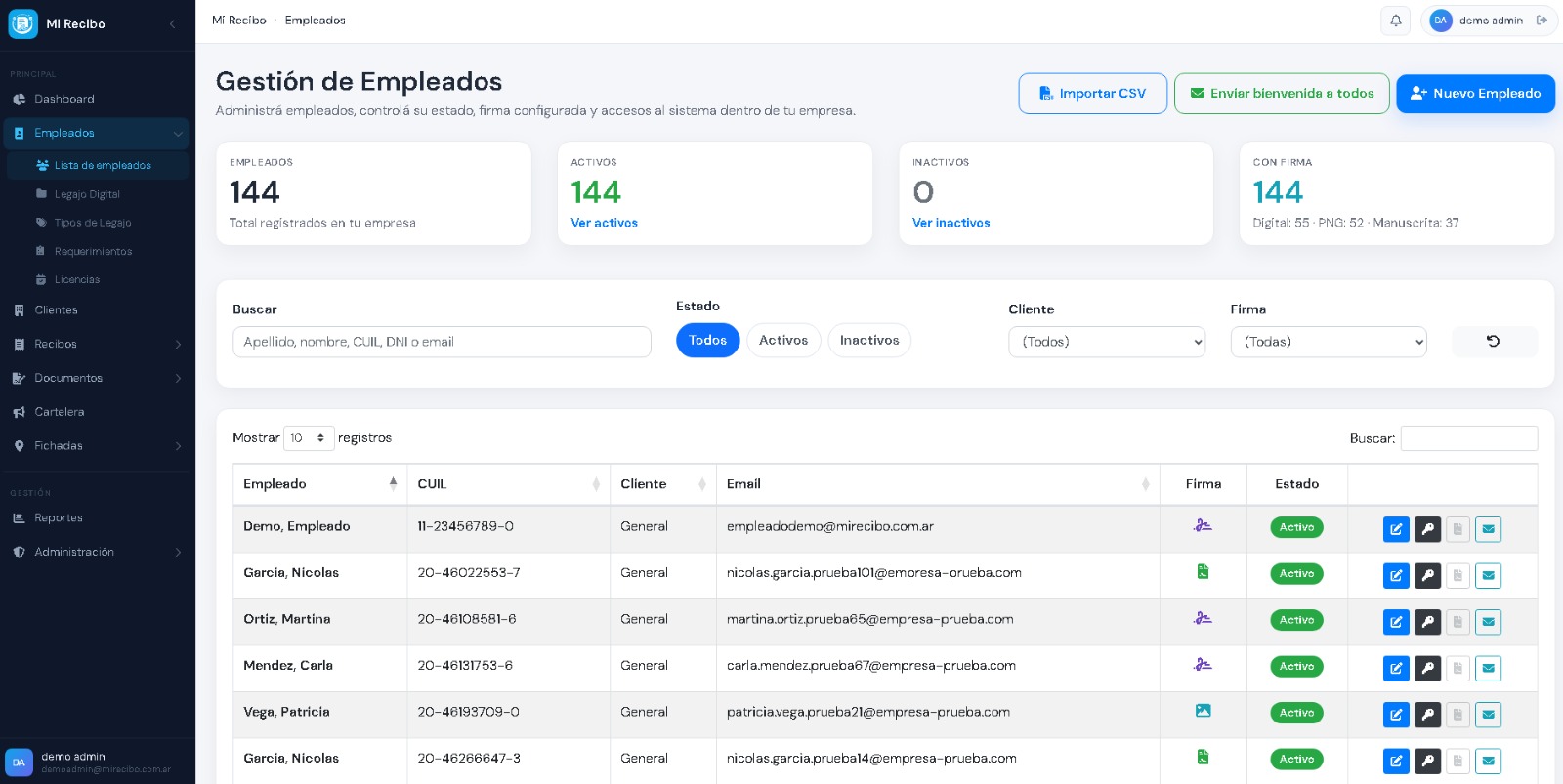 Gestión de clientes